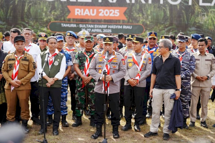 Kapolri Pimpin pembukaan Jambore Karhutla Riau 2025: pemuda ujung tombak penjaga kelestarian lingkungan